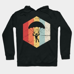 Retro 70s Skydiving Parachute Icon Hoodie